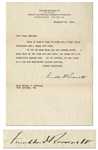 Franklin D. Roosevelt Letter Signed From 1926, With Full Franklin D. Roosevelt Signature -- FDR Writes of the Warm Springs Institute, ...we can count on a big and successful spring opening...